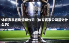 体育赛事咨询管理公司（体育赛事公司是做什么的）